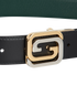 Gucci Square GG Reversible Belt, &pound;250, Accessories, Black/Green, Leather, Other view