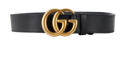Gucci GG Marmont Wide Belt, Leather, Black, 400593 AP00T 501523, 75CM, 2*