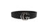 Gucci GG Buckle Slim Belt, &pound;170, Accessories, Black, Leather, Front view