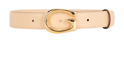 Gucci Chunky G Buckle Belt, Leather, Beige, 655566 BGH0G 493949, 60CM, 2*