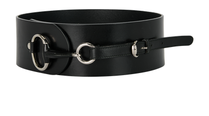 Gucci Horsebit Wide Belt, £350, Accessories, Black, Leather, Front view