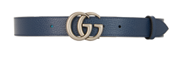 Gucci GG Reversible Belt, Leather, Blue, 70cm, 3*