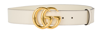 Gucci GG Marmont Wide Belt, £200, Accessories, Cream, Leather, Front view