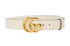 Gucci GG Marmont Wide Belt, £200, Accessories, Cream, Leather, Front view
