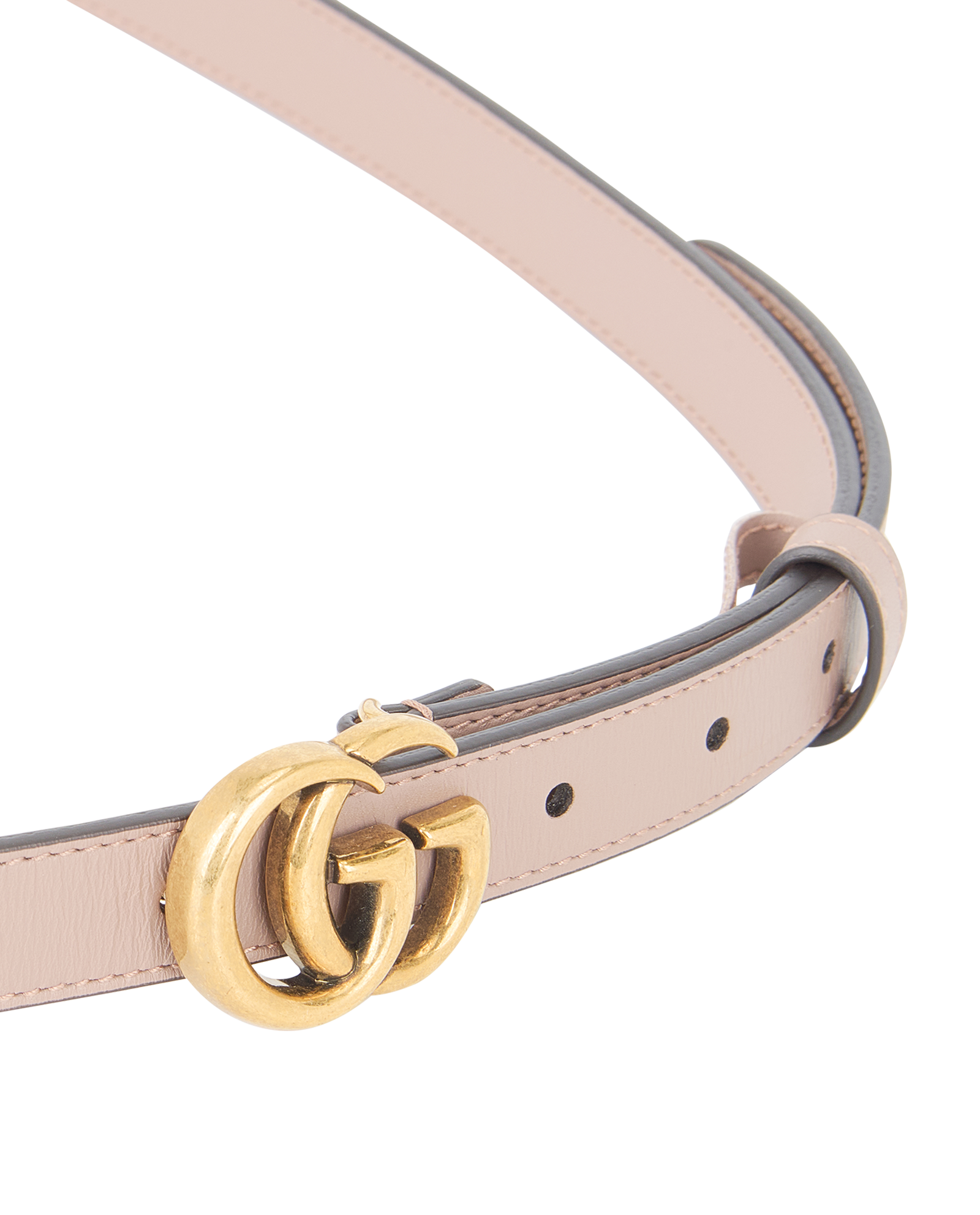Gucci GG Marmont Thin Belt, &pound;220, Accessories, Pink, Leather, Other view