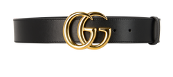 Gucci GG Marmont Belt, Leather, Black, 80CM, DB/B, 3*