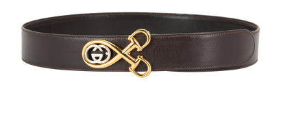 Gucci Vintage GG Belt, &pound;90, Accessories, Brown, Leather, Front view