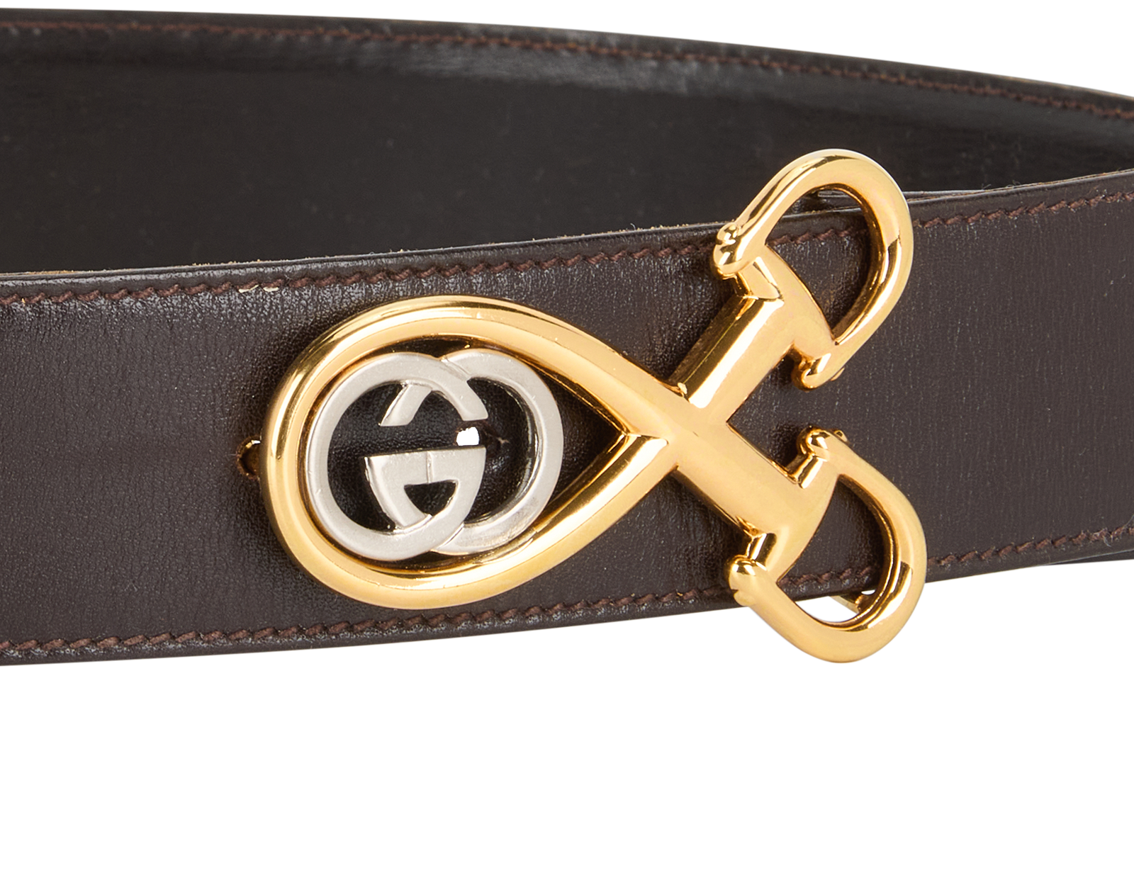Gucci Vintage GG Belt, &pound;90, Accessories, Brown, Leather, Other view