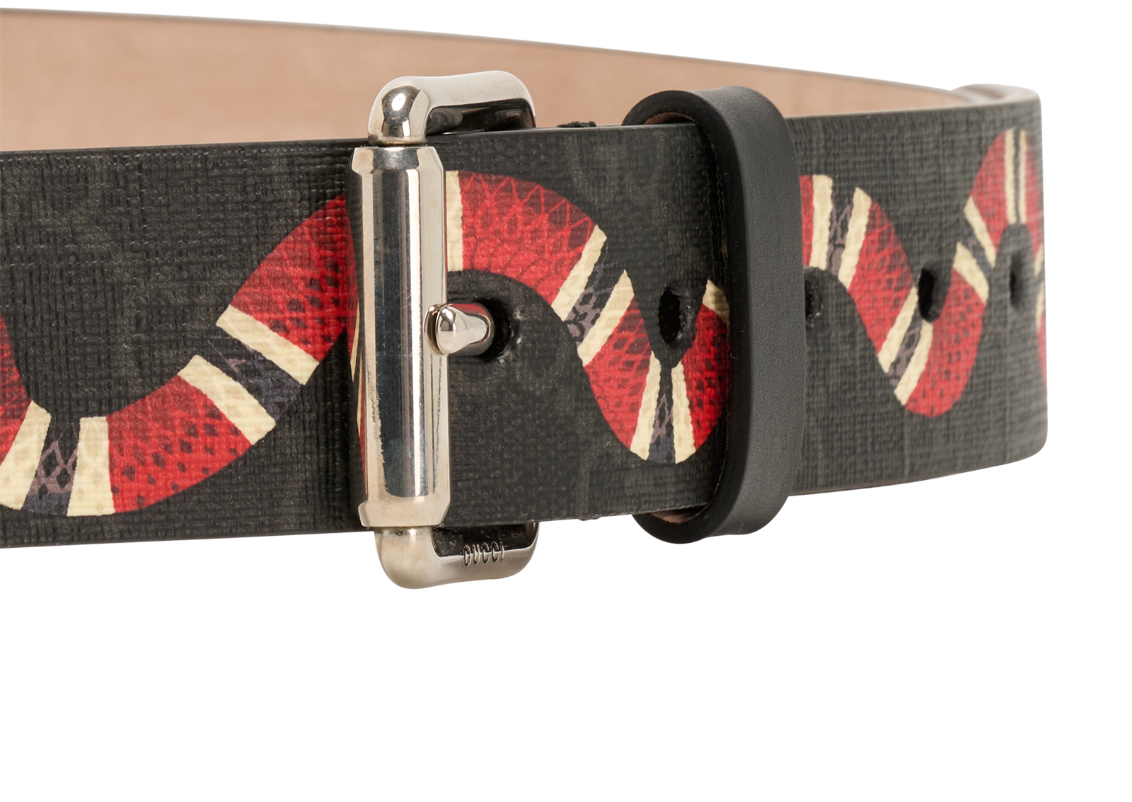 Gucci Kingsnake Print GG Supreme Belt, &pound;220, Accessories, Black, Canvas, Other view