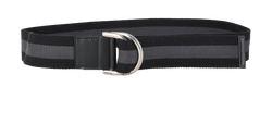 Gucci Web D Ring Belt, Canvas, Black/Grey, 85 CM, 308279 1766, 3*