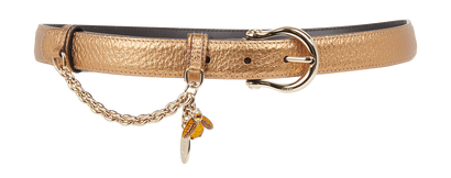 Gucci Embellished Bee Charm Belt, front view