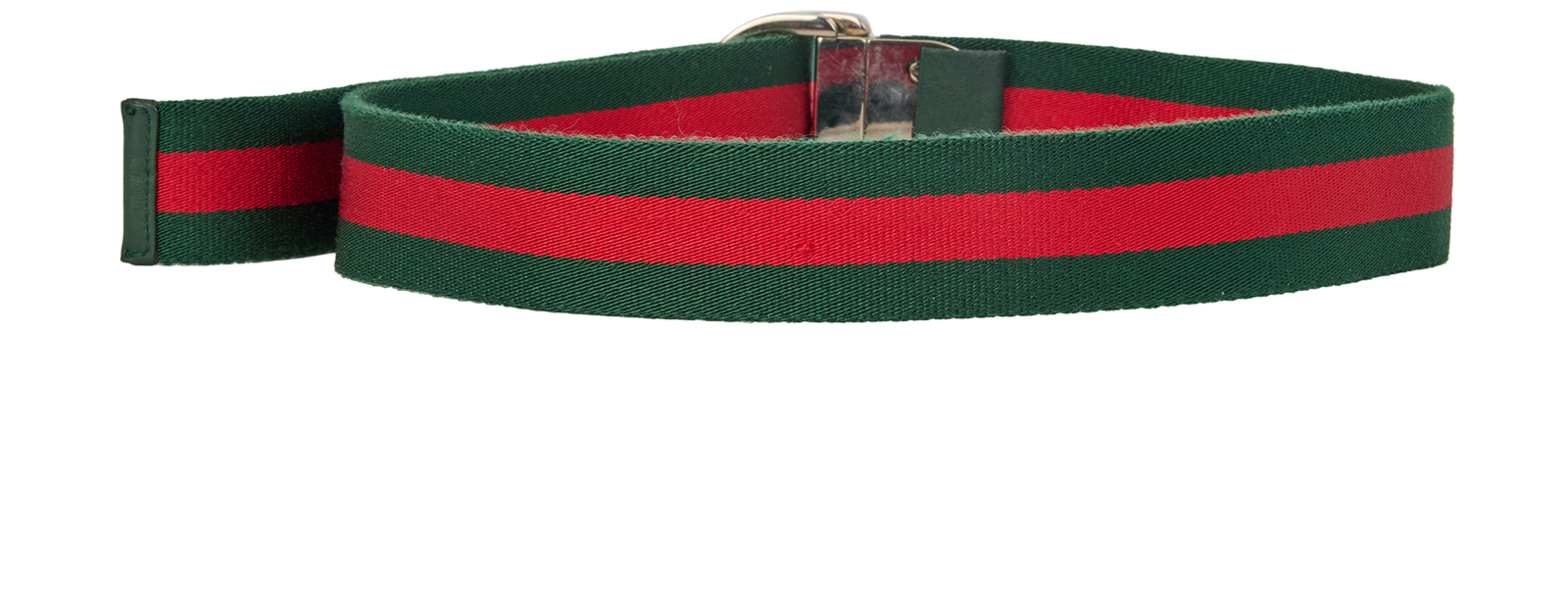 Gucci D Ring Buckle Belt, &pound;120, Accessories, Green/Red, Fabric, Back view