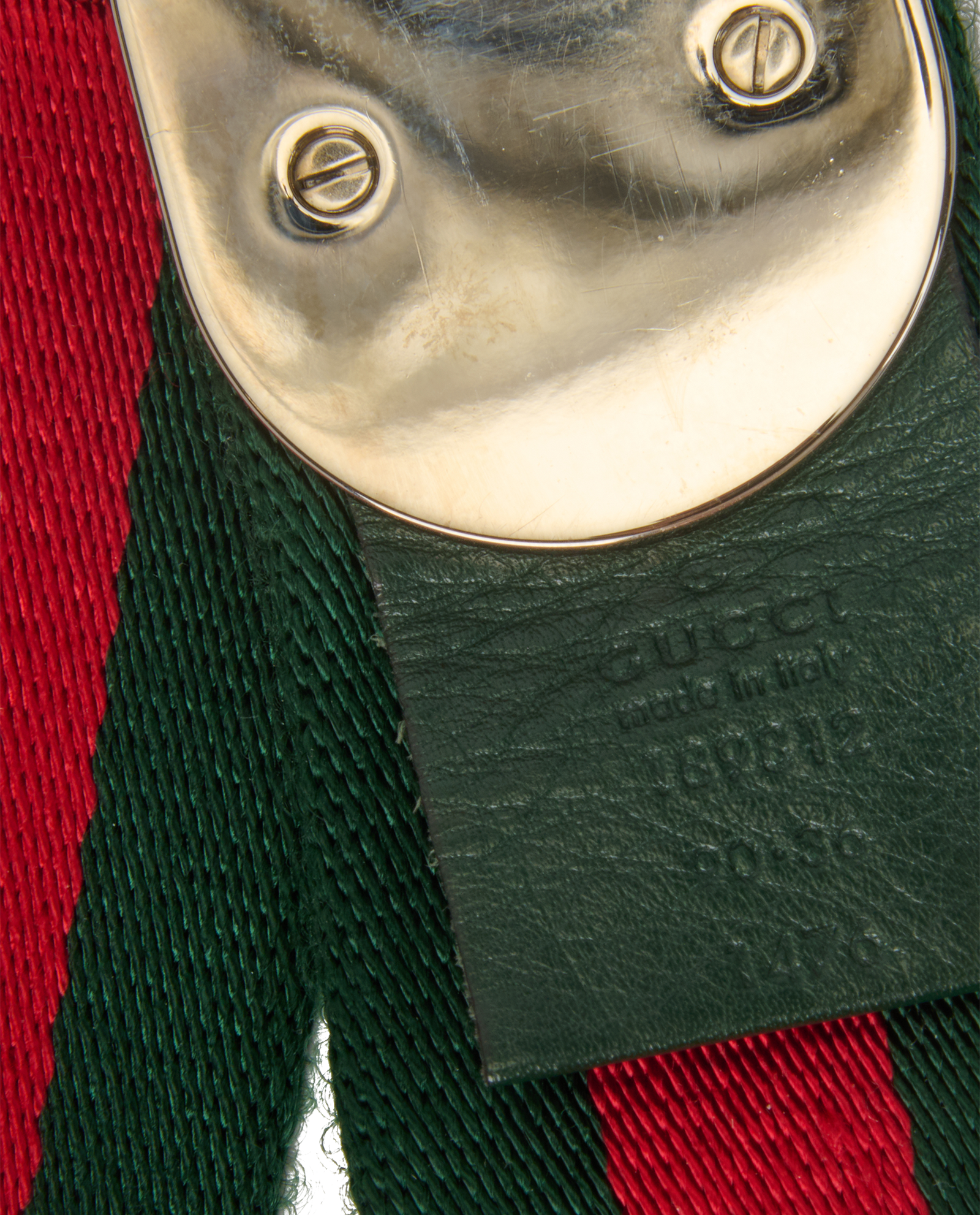 Gucci D Ring Buckle Belt, &pound;120, Accessories, Green/Red, Fabric, Other view