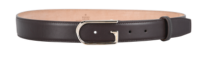 Gucci G Buckle Belt, &pound;120, Accessories, Brown, Leather, Front view