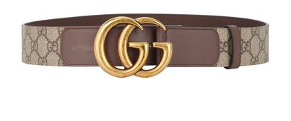 Gucci Marmont Supreme Belt, &pound;180, Accessories, Beige, Coated Canvas, Front view