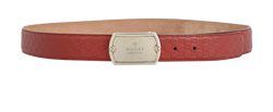 Gucci Microssima Belt, Leather, Red, 95cm, MII, 2*
