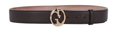Gucci Interlocking G Belt, &pound;150, Accessories, Brown, Leather, Front view