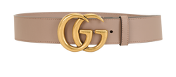 Gucci GG Marmont Wide Belt, Leather, Taupe, 75cm, MII, DB/B, 2*