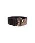 Gucci Monogram Horsebit Belt, &pound;90, Jewellery, Brown, Fabric, Front view