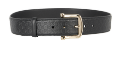 Gucci GG Embossed Belt, Leather, Black, Sz 80/32, DB, 3*