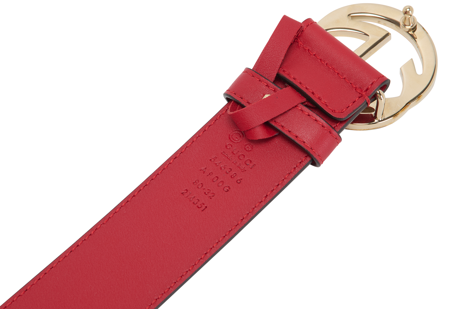 Gucci GG Belt, &pound;120, Accessories, Red, Leather, Other view