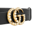 Gucci Embellished Marmont Belt, &pound;230, Accessories, Black, Leather, Other view