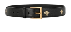 Gucci Bee Belt, Leather, Black, 495125, Sz80, 3*