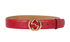 Gucci Interlocking G Belt, &pound;180, Accessories, Red, Leather, Front view