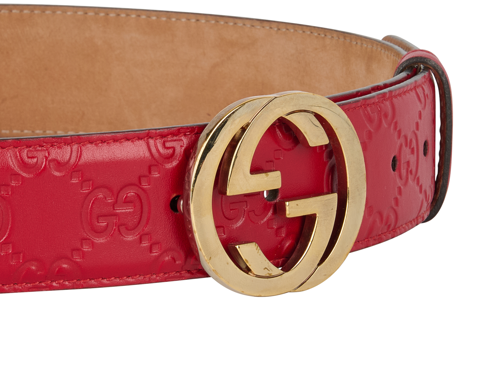 Gucci Interlocking G Belt, &pound;180, Accessories, Red, Leather, Other view