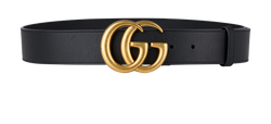 Gucci Marmont Wide Belt, Leather, Black, 85cm, MII, DB/B, 2*