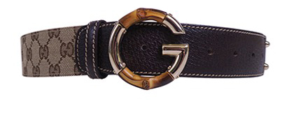 Gucci Bamboo G Belt, &pound;275, Accessories/Clothing, Tan, Canvas, Front view