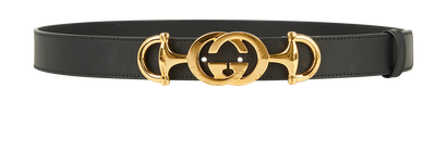 Gucci Interlocking GG Horsebit Belt, front view