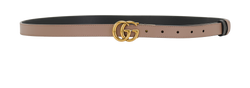 Gucci GG Marmont Reversible Thin Belt,Leather,Beige/Black,214351,Sz120,3*