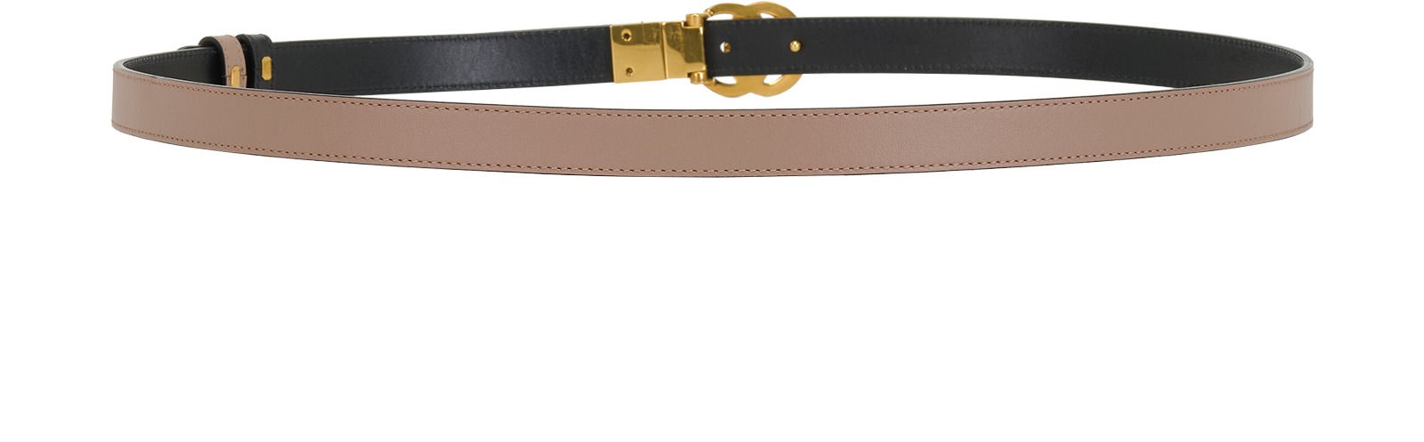 Gucci GG Marmont Reversible Thin Belt, &pound;260, Accessories, Beige/Black, Leather, Back view