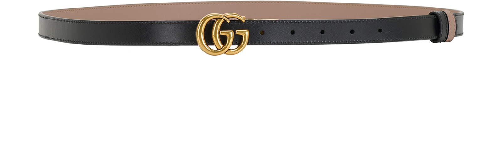 Gucci GG Marmont Reversible Thin Belt, &pound;260, Accessories, Beige/Black, Leather, Other view