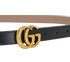 Gucci GG Marmont Reversible Thin Belt, &pound;260, Accessories, Beige/Black, Leather, Other view