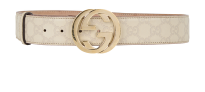 Gucci Interlocking G Embossed Belt, front view