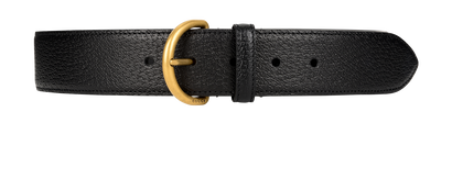 Gucci D Ring Buckle Belt, &pound;150, Accessories, Black, Leather, Front view