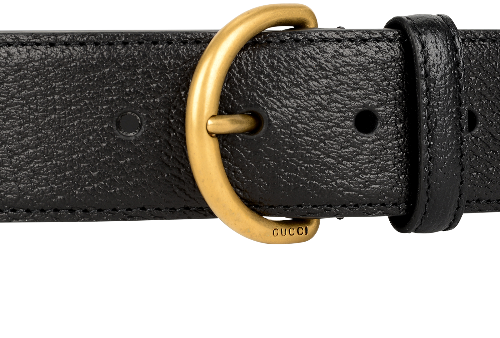 Gucci D Ring Buckle Belt, &pound;150, Accessories, Black, Leather, Other view