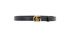 Gucci Thin GG Belt, &pound;220, Accessories, Black, Leather, Front view