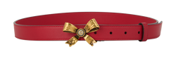 Gucci Bow Belt, Leather, Red, 85cm, MII, 2*