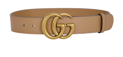 Gucci GG Marmont Wide Belt, Leather, Beige, 70cm, B/DB, 3*