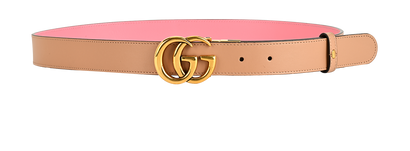 Gucci GG Reversible Belt, &pound;180, Accessories, Beige/Pink, Leather, Front view