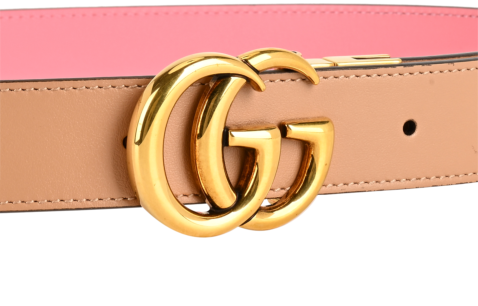 Gucci GG Reversible Belt, &pound;180, Accessories, Beige/Pink, Leather, Other view