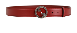 Gucci GG Belt, Leather, Red, 180199, Sz115, DB, 3*