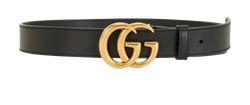 Gucci GG Belt, Leather, Black, 414516, Sz70, DB, 3*