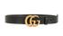 Gucci GG Belt, &pound;190, Accessories, Black, Leather, Front view