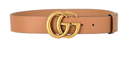 Gucci Wide GG Marmont Belt, Leather, Beige, 214351, Sz80, DB/B, 3*