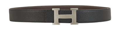 Hermes H Reversible Belt, £450, Accessories, Black/Brown, Leather, Front view