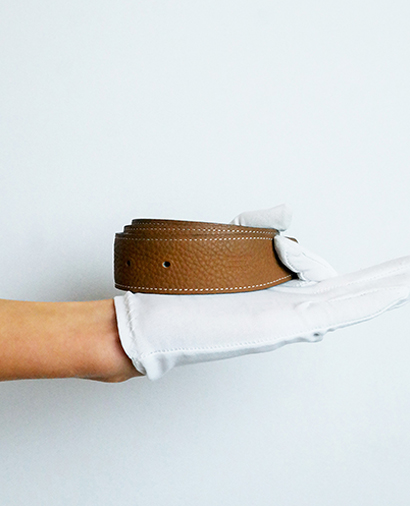 Hermes Leather Belt Strap, front view